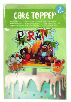 Dekoracyjna nakładka na ciasto Happy Birthday - Piraci - Inna marka