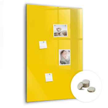 Dekoracyjna Tablica Magnetyczna - Kolor jasny żółty - 60x90 + magnesy - Coloray