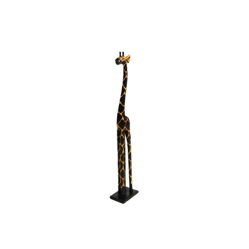Dekoracyjna Żyrafa indonezyjska, czarno-żółta, 120 cm