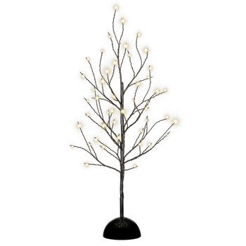 Dekoracyjne jasne drzewo LED z 32 diodami LED, 40 cm - czarn - Nexos
