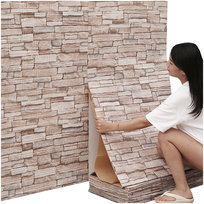 Dekoracyjne panele ścienne 3D 70x77cm Heckermann Beżowe