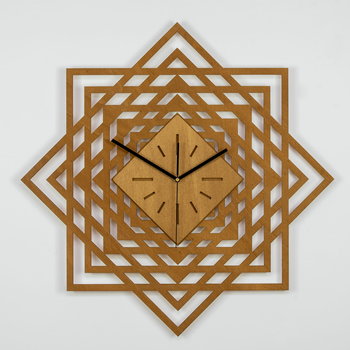 Dekoracyjny Zegar Ażurowy, Święta Geometria , Bejca L ( 60 X 60 Cm ) - ORNAMENTI