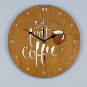 Dekoracyjny Zegar Do Kuchni, Dla Miłośników Kawy S ( 40 X 40 Cm ) - ORNAMENTI