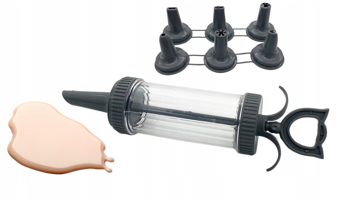 Tragar Tragar Dekorator Do Tortów Ciast Strzykawka Szpryca 7 Końcówek