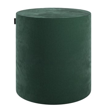 Dekoria, Puf Barrel Velvet, ciemny zielony,  40 cm - Dekoria