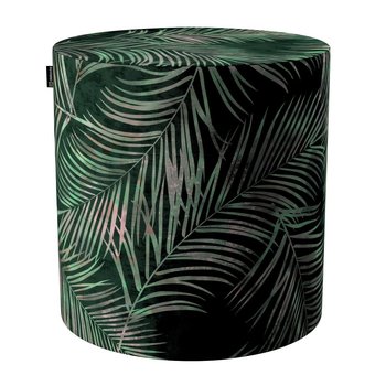 Dekoria, Puf Barrel Velvet, zielony, 40x40x40 cm - Dekoria