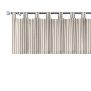 Dekoria, Quadro, lamberkin na szelkach, szaro-białe pasy (1,5cm), 130×40cm - Dekoria