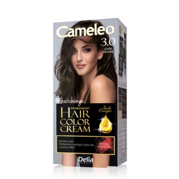 Delia Cosmetics, Cameleo Hair Color Cream, farba do włosów 3.0 Dark Brown - Delia Cosmetics