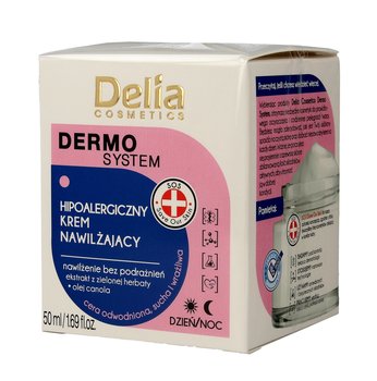 Delia Cosmetics, Dermo System, hipoalergiczny krem nawilżający dzień/noc, 50 ml - Delia