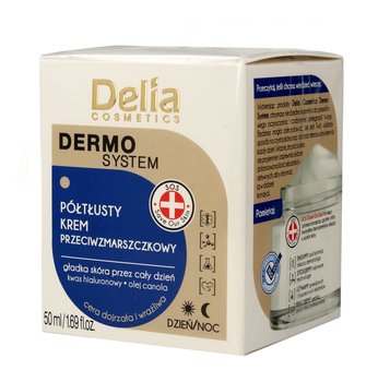 Delia Cosmetics, Dermo System, półtłusty krem przeciwzmarszczkowy dzień/noc, 50 ml - Delia