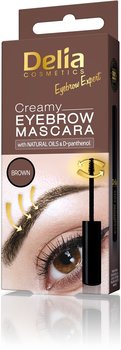 Delia Cosmetics, Eyebrow Expert, kremowa mascara do brwi Brown, 4 ml - Delia Cosmetics
