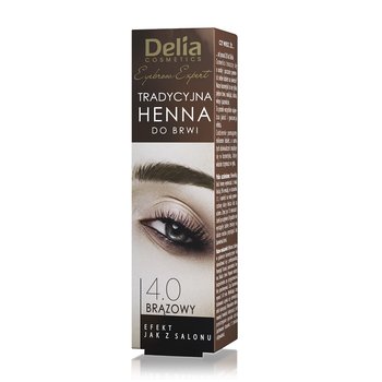 Delia, Cosmetics, henna do brwi tradycyjna brązowa, 2 g - Delia