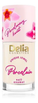 Delia Cosmetics Porcelain lakier do paznokci 2w1 z kwiatem porcelany 3 Łososiowy 11ml  - Delia