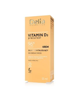 Delia Cosmetics, Vitamin D3 Precursor, Krem silnie rewitalizujący do okolic oczu na dzień i noc, 15 ml - Delia