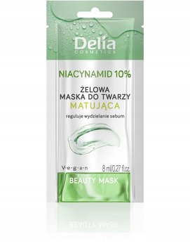 DELIA Żelowa maseczka do twarzy z niacynamidem 10%, 8ml - Delia