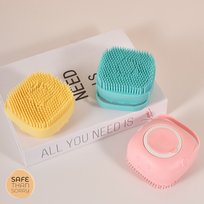 Delikatna szczotka do mycia włosów dla dziecka na ciemieniuchę, rozczesywanie, masaż (niebieska))