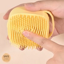 Delikatna szczotka do mycia włosów dla dziecka na ciemieniuchę, rozczesywanie, masaż (żółta)