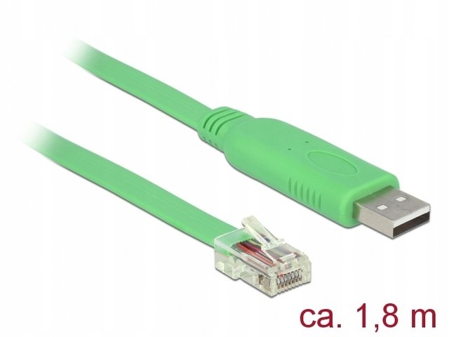 Zdjęcia - Pozostałe artykuły elektryczne Delock 62960 przejściówka USB 2.0 RS-232 Zielony 