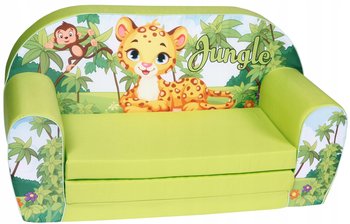 Delsit, mini sofa z pianki rozkładana, dżungla - Delsit
