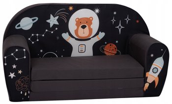 Delsit, mini sofa z pianki rozkładana, miś w kosmosie - Delsit