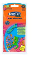 Dentek Kids fun flossers wykałaczki do zębów z nitką dla dzieci 40szt