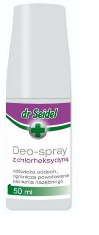 Фото - Косметика для кішок Dr.Seidel Deo-Spray z chlorheksydyną higiena jamy ustnej , 50 ml 