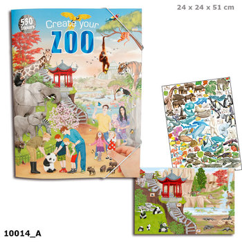 Depesche, zestaw kreatywny z naklejkami Zoo, 10014A