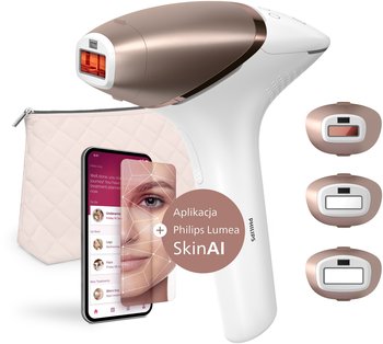 Depilator Philips Lumea 9900 IPL BRI973/01 SenseIQ SmartSkin + 3 nasadki Bikini + Nogi + Twarz - Philips