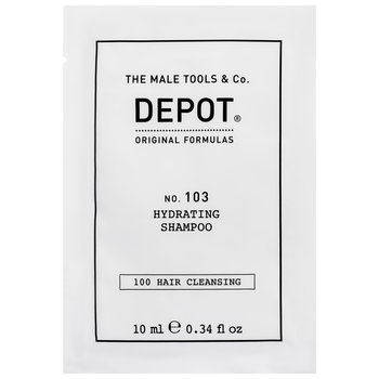 Depot, NO. 103 Hydrating, Nawilżający szampon do włosów dla mężczyzn, z imbirem, olejem makadamia, aloesem, 10 ml - Depot