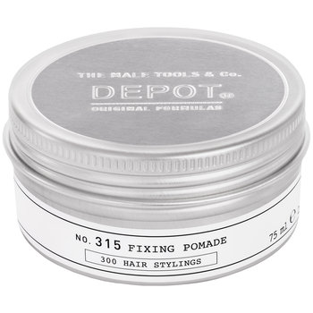 Depot, NO. 315 Fixing Pomade, Mocno utrwalająca żelowa pomada do stylizacji włosów dla mężczyzn z olejem słonecznika, 75 ml - Depot
