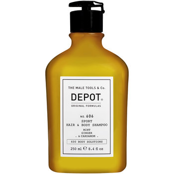 Depot, No.606 Sport Hair&Body Ginger&Cardamon, Szampon Do Włosów I Ciała, 250ml - Depot