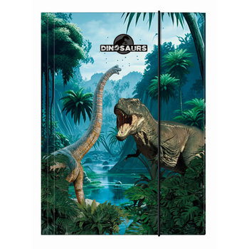Derform, Teczka tekturowa z gumką A4 Dinozaury - Derform