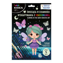 DERFORM, wydrapywanka z kolorowanką magic świecąca w ciemności kidea KIDEA