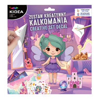 DERFORM, Zestaw Kreatywny Kalkomania Kidea WRÓŻKI Księżniczki