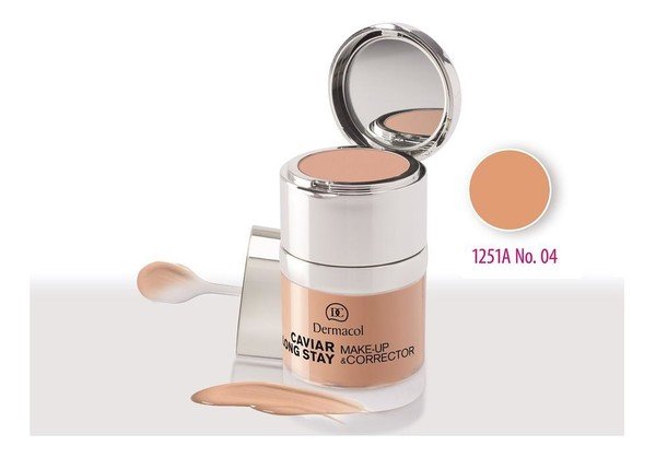 Empik Dermacol, Caviar Long Stay, podkład i korektor 04 Tan, 30 ml