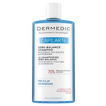 Dermedic Capilarte, Sebu-Balance, szampon przywracający równowagę mikrobiomu skóry, 300 ml - Dermedic