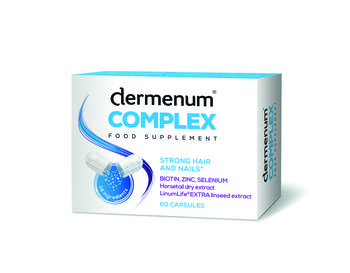 Dermena Complex, Zdrowe włosy skóra i paznokcie, Suplement diety, 60 kaps. - Dermena