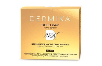 Dermika, Gold 24K, krem-maska nocne odmłodzenie, 50 ml - Dermika