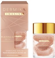 Dermika Imagine Platinum Skin, Sferyczne Serum Przeciwzmarszczkowe 3d  Platyna + Peptydy Na Dzień I Na Noc, 60g
