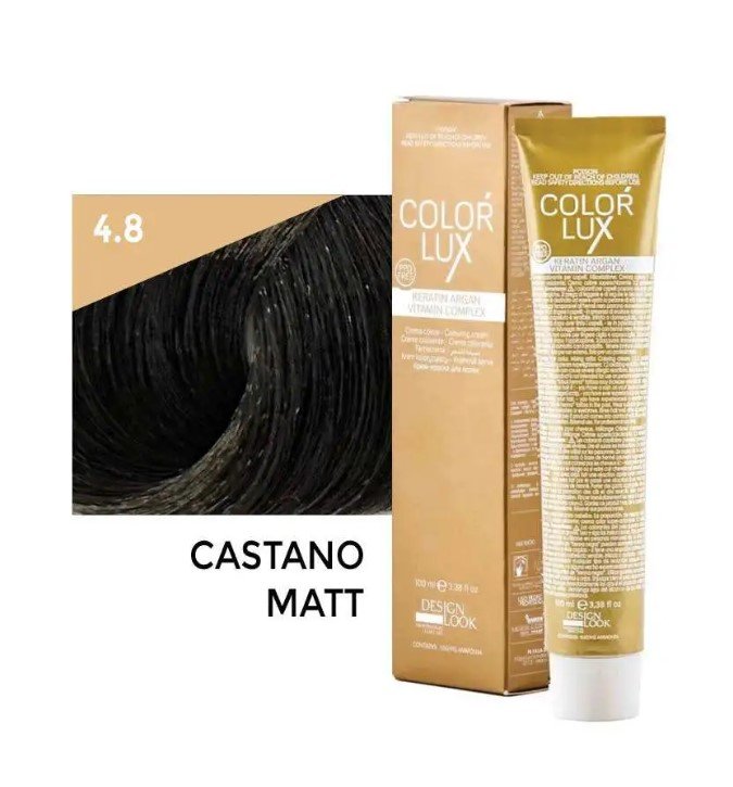 DESIGN LOOK Farba do włosów 4.8 COLOR LUX 100 ml - brąz matowy | Sklep ...