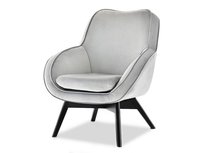 Designerski Fotel Do Salony Na Stabilnej Podstawie Mers Szary Welur