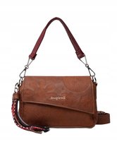 DESIGUAL TOREBKA DAMSKA BRĄZOWA MAŁA Z FRĘDZLAMI 22.5 x 17 x 10.5 1I4A Desigual