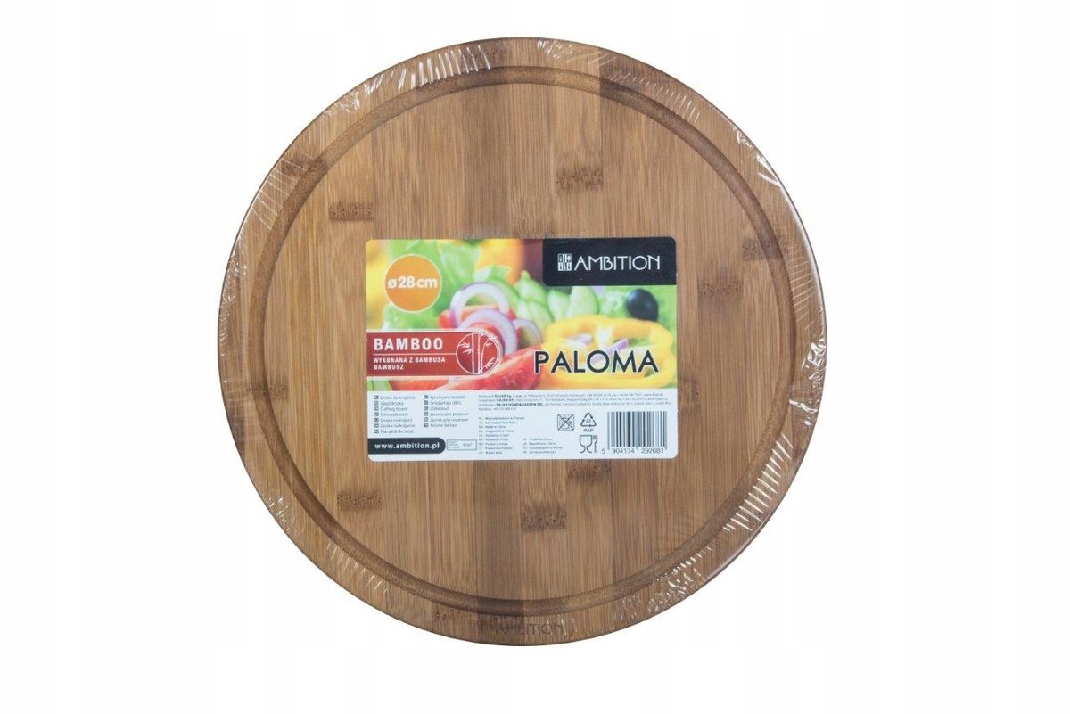 Deska bambusowa do krojenia Paloma 28 x 1,5 cm AMBITION-Zdjęcie-0