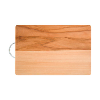 Deska do krojenia drewniana prostokątna z metalową rączką Woody 30 x 20 cm DOMOTTI - Domotti