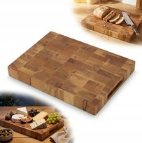 DESKA do krojenia END GRAIN SZTORCOWA DĘBOWA olejowana 40x30x4 solidna BLOK PEEWIT
