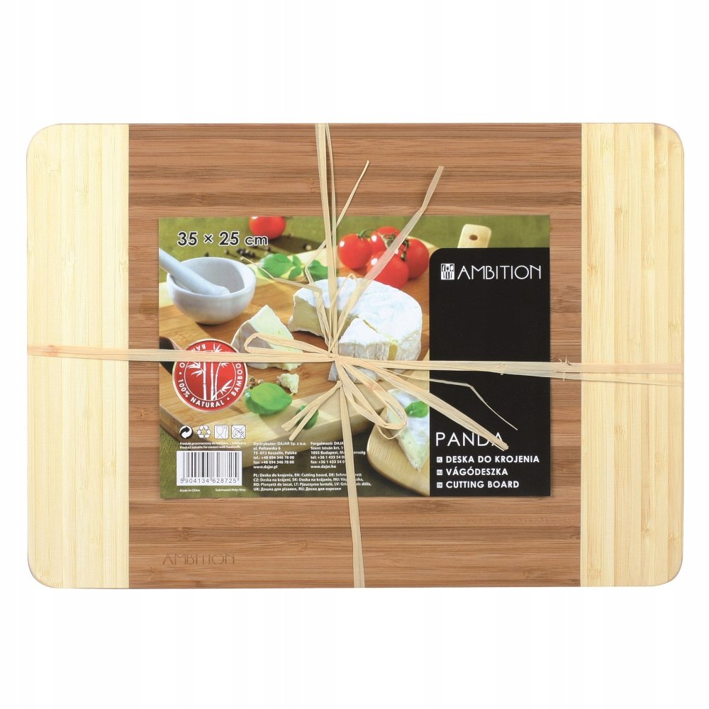 Deska do krojenia Panda 35 x 25 x 2 cm gładka AMBITION-Zdjęcie-0