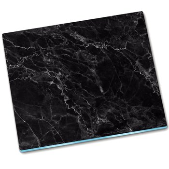 Deska do krojenia szkło Czarny marmur - 60x52 cm - Tulup