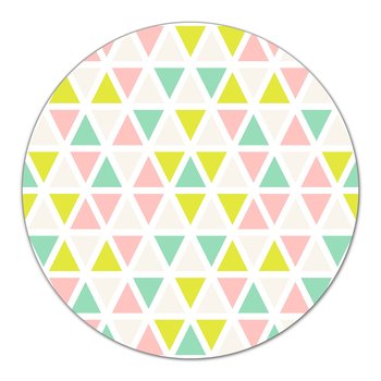 Deska do krojenia z grafiką Kolorowe trójkąty fi40, Coloray - Coloray