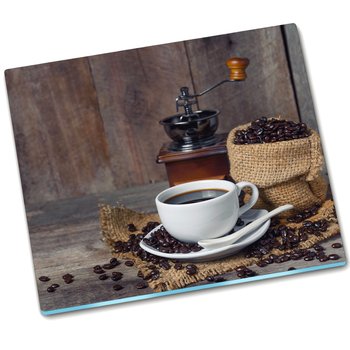 Deska na indukcję Ziarna kawy Kubek - 60x52 cm - Tulup