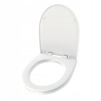 Deska sedesowa pokrywa łazienkowa biała wolno opadająca antybakteryjna